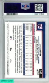 2025 TOPPS CHROME DYLAN CREWS #146 GOLD RAYWAVE 27 OF 50 RC PSA 9 MINT 135813003