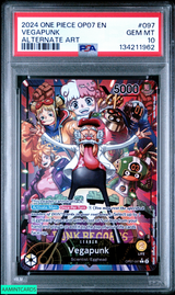 2024 ONE PIECE OP07-500 YEARS IN THE FUTURE VEGAPUNK #097 ALTERNATE ART PSA 10 134211962