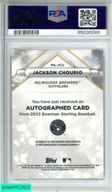2023 BOWMAN STERLING JACKSON CHOURIO#PAJCU PROSP AU-STRLNG SLV REF OF 10 PSA 10 85030089