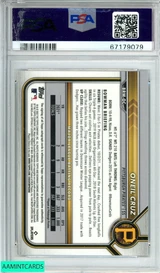 2022 BOWMAN MEGA BOX ONEIL CRUZ #BRMOC CHROME RKE AUTO RC OF 99 PSA 10 67179079