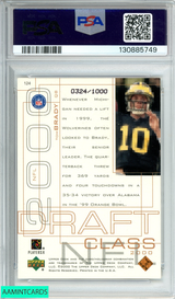 2000 UPPER DECK PROS AND PROSPECTS TOM BRADY #124 0F ROOKIE OF 1000 PSA N0: AUTH 130885749