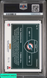 2024 PANINI DONRUSS DOWNTOWN! HORIZONTAL TAGOVAILOA HILL #11 GOLD 6 OF 10 PSA 10 108659229
