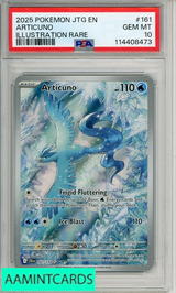 2025 POKEMON JTG EN-JOURNEY TOGETHER ARTICUNO #161 ILLUSTRATION RARE PSA 10 114408473