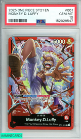 2025 ONE PIECE STARTER DECK ST21-EX GEAR 5 MONKEY D  LUFFY #001 PSA 10 GEM MT 152029547