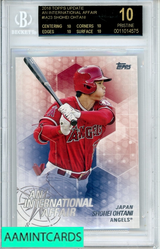 2018 TOPPS UPDATE AN INTERNATIONAL AFFAIR SHOHEI OHTANI #IA23 BGS 10 PRISTINE RC 0011014575