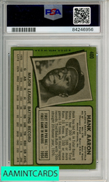1971 TOPPS HANK AARON #400 PSA 5 EX 84246956