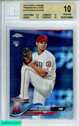 2018 TOPPS CHROME SHOHEI OHTANI #150 PRISM REFRACTORS ROOKIE BGS 10 PRISTINE 0020162984