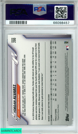 2020 TOPPS CHROME YORDAN ALVAREZ #200 SP ROOKIE PSA 10 GEM MT 66098457