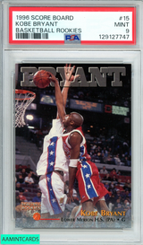 1996 SCORE BOARD KOBE BRYANT #15 BASKETBALL ROOKIES MAMBA PSA 9 MINT 129127747