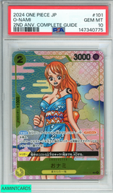 2024 ONE PIECE JP PROMOS O-NAMI #101 2ND ANV  COMPLETE GUIDE PSA 10 GEM MT 147340775