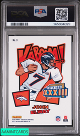 2025 ABSOLUTE KABOOM! SUPER BOWL VERTICAL JOHN ELWAY #3 GOLD 10 OF 10 PSA 8 145834029