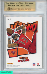 2025 PANINI ABSOLUTE KABOOM MIKE EVANS #12 HORIZONTAL GOLD 6 OF 10 BGS 9.5 0019238359