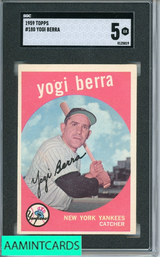 1959 TOPPS YOGI BERRA #180 SGC 5 0125819