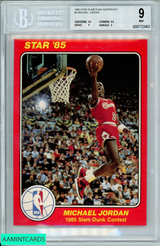 1985 STAR SLAM DUNK SUPERS 5X7 MICHAEL JORDAN # BGS 9 RC 0007723462