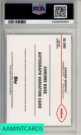 2024 TOPPS CHROME ROOKIE AUTOGRAPHS VARIATIONS XAVIER WORTHY #RAXWO PSA 9 132808984