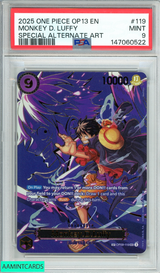 2025 ONE PIECE OP13-CARRYING ON HIS WILL MONKEY D  LUFFY#119 SPECIAL ALT ART PSA 9 MINT 147060522