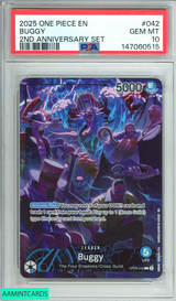 2025 ONE PIECE ENGLISH VERSION 2ND ANNIV SET BUGGY #042 PSA 10 GEM MT 147060515