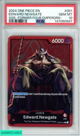 2024 ONE PIECE EN EDWARD NEWGATE #001 SGS -FORMER FOUR EMPERORS- PSA 10 GEM MT 147060567