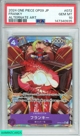 2024 ONE PIECE JAPANESE OP09-EMPERORS FRANKY #072 ALTERNATE ART PSA 10 GEM MT 147340935