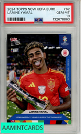 2024 TOPPS NOW UEFA EURO LAMINE YAMAL #62 PSA 10 GEM MT 132678863