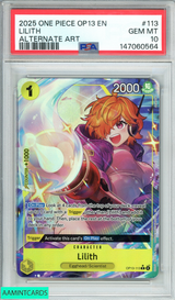 2025 ONE PIECE OP13-CARRYING ON HIS WILL LILITH #113 ALTERNATE ART PSA 10 GEM MT 147060564