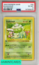 1999 POKEMON GAME BULBASAUR #44 1ST EDITION PSA 6 EX-MT 147308216