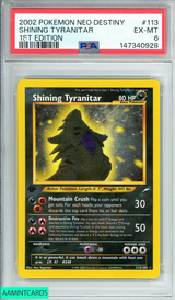2002 POKEMON NEO DESTINY SHINING TYRANITAR #113 1ST EDITION PSA 6 EX-MT *W*2026-06-18*147340928