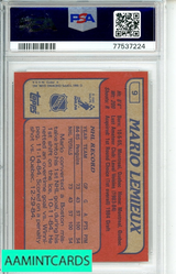 1985 TOPPS MARIO LEMIEUX #9 PSA 9 MINT (OC)  RC 77537224