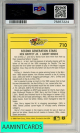 1991 FLEER K GRIFFEY B BONDS #710 PSA 10 GEM MT 75857224