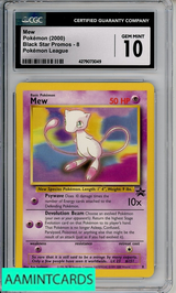 2000 POKEMON LEAGUE BSP MEW # 8 CGC 10 4279073049