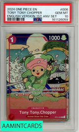 2024 ONE PIECE ENG 1ST ANNIVERSARY SET TONY TONY CHOPPER #006 PSA 10 GEM MT 161126059