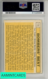 1963 TOPPS BOMBERS  BEST #173 TRESH MANTLE RICHARDSON PSA 4 VG-EX 41426989
