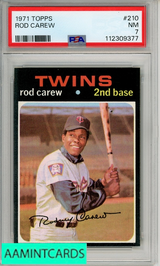 1971 TOPPS ROD CAREW #210 PSA 7 NM 112309377