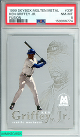 1999 SKYBOX MOLTEN METAL KEN GRIFFEY JR#33F FUSION SEATTLE MARINERS HOF PSA 8 150066774