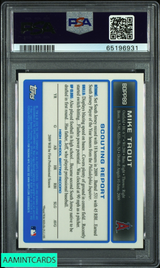 2009 BOWMAN CHROME DP PROSPECTS MIKE TROUT #BDPP89 AUTOGRAPH 1ST RC PSA 9 AU 10 65196931
