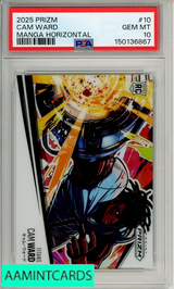 2025 PANINI PRIZM MANGA HORIZONTAL CAM WARD #10 PSA 10 GEM MT RC 150136867