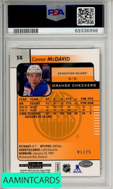 2017 O-PEE-CHEE PLATINUM CONNOR MCDAVID #50 ORANGE CHECKERS PSA 10 GEM MT 69336998