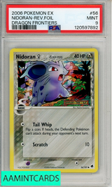 2006 POKEMON EX DRAGON FRONTIERS NIDORAN-REV FOIL #56 PSA 9 MINT 120597892