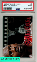 1997 SKYBOX Z-FORCE SLAM CAM MICHAEL JORDAN #5 SLAM CAM PSA 9 MINT 152372954