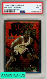 1996 TOPPS CHROME SEASONS BEST MICHAEL JORDAN #18 SEASON S BEST PSA 9 MINT 152372948
