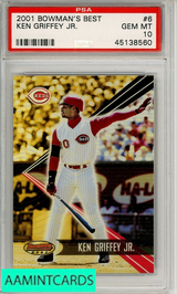 2001 BOWMANS BEST KEN GRIFFEY JR  #6 PSA 10 GEM MT 45138560