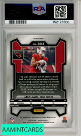 2023 PANINI PRIZM MICHAEL WILSON #303 SILVER AUTO PSA 10 GEM MT RC 152175500
