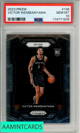 2023 PANINI PRIZM VICTOR WEMBANYAMA #136 PSA 10 GEM MT RC 114771209