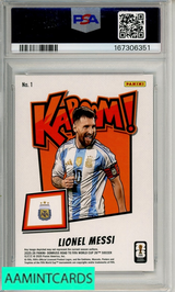 2025-2026 PANINI DONRUSS ROAD TO FIFA WORLD CUP KABOOM! LIONEL MESSI #1 PSA 10 167306351