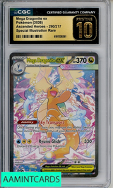 2026 POKEMON ASCENDED HEROES MEGA DRAGONITE EX #290 SIR CGC 10 PRISTINE 6181228261