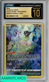 2023 POKEMON CROWN ZENITH GALARIAN GALL HOLO MEW #GG10 CGC 10 PRISTINE 6181228178