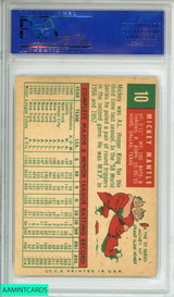 1959 TOPPS MICKEY MANTLE #10 NEW YORK YANKEES HOF PSA 4 VG-EX 12156352