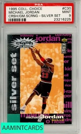1995 COLLECTORS CHOICE CRASH THE GAME SCORING MICHAEL JORDAN #C30 SILVER PSA 9 23216225