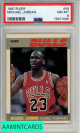1987 FLEER MICHAEL JORDAN #59 PSA 8 NM-MT 78971099