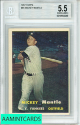 1957 TOPPS MICKEY MANTLE #95 BGS 5.5 0019564249